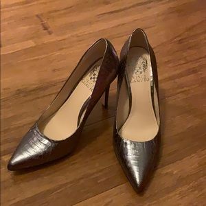 Vince Camuto silver heels